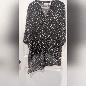 Chico's Black and White Polka Dot Blouse